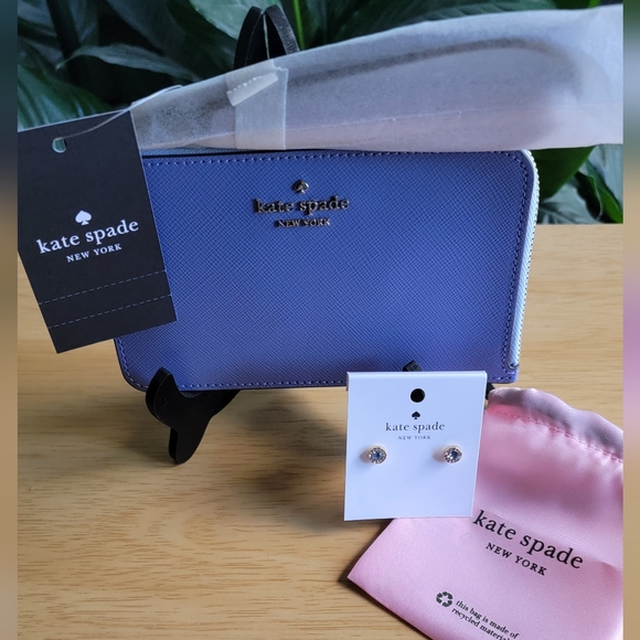 kate spade Accessories - NWT* Kate Spade Lilac Wristlet and Lilac Earrings.